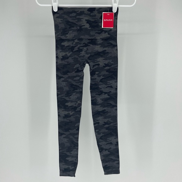 SPANX NWT LOOK AT ME NOW HIGH RISE SEAMLESS LEGGINGS HEATHER CAMO EXTRA SMALL - Picture 3 of 8
